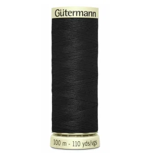 Gutermann thread polyester sewing thread black 100 meter spool