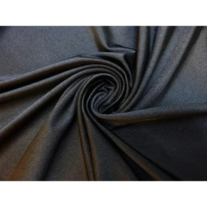 Black premium spandex fabric with smooth shiny finish